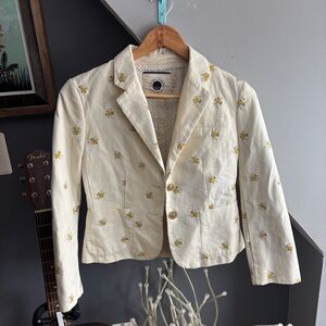Anthropologie Embroidered Blazer
